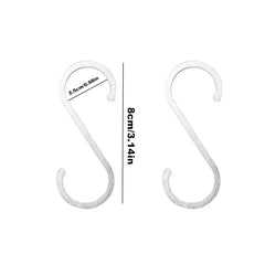 2pcs Stainless Steel S-shape Hook Kitchen Bedroom Multi-function Railing S Hanger Hook Clasp Holder Hooks Hanging Storage Tools