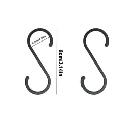 2pcs Stainless Steel S-shape Hook Kitchen Bedroom Multi-function Railing S Hanger Hook Clasp Holder Hooks Hanging Storage Tools