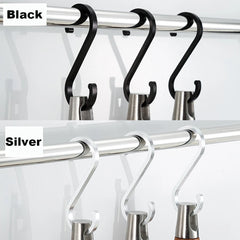 2pcs Stainless Steel S-shape Hook Kitchen Bedroom Multi-function Railing S Hanger Hook Clasp Holder Hooks Hanging Storage Tools