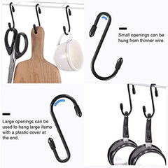 2pcs Stainless Steel S-shape Hook Kitchen Bedroom Multi-function Railing S Hanger Hook Clasp Holder Hooks Hanging Storage Tools