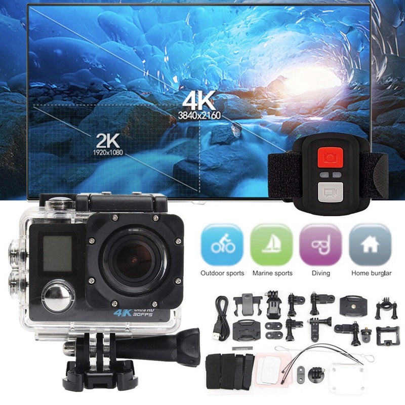 newWaterproof 4K Dual Screen Wifi HD 1080P Camera